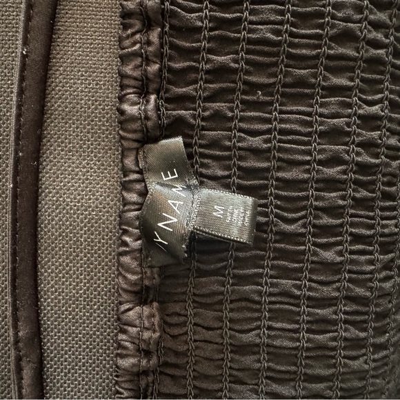 Dynamite Satin V-Neck Sheer Balloon Sleeve Crop Top Blouse - Picture 7 of 9